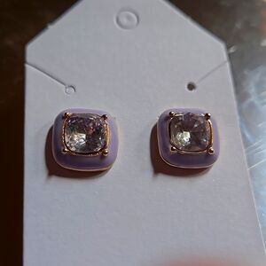 ENAMEL & GOLD SQUARE EARRINGS